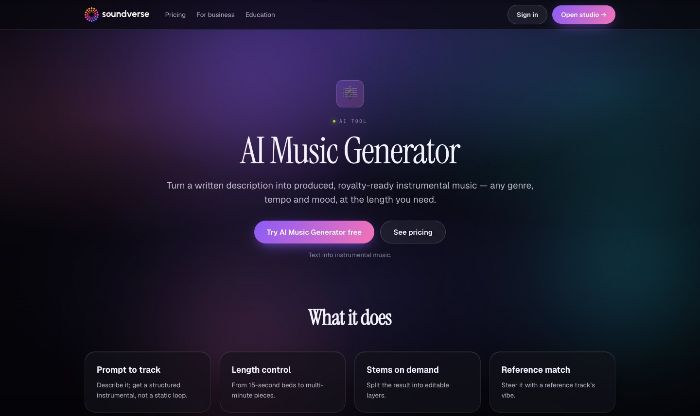 Soundverse AI Music Generator