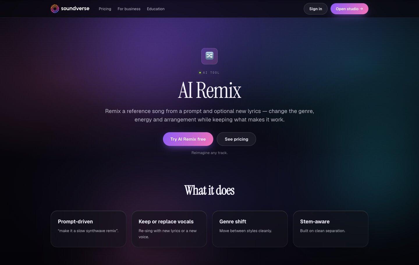 Soundverse AI Remix