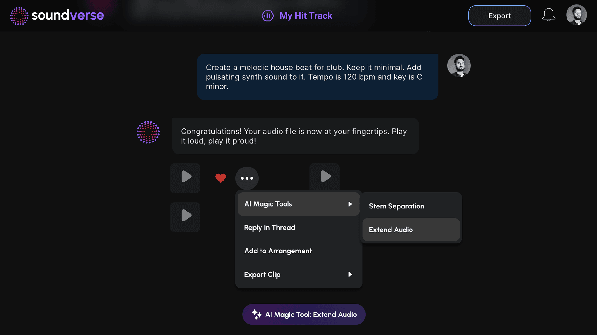 extend audio