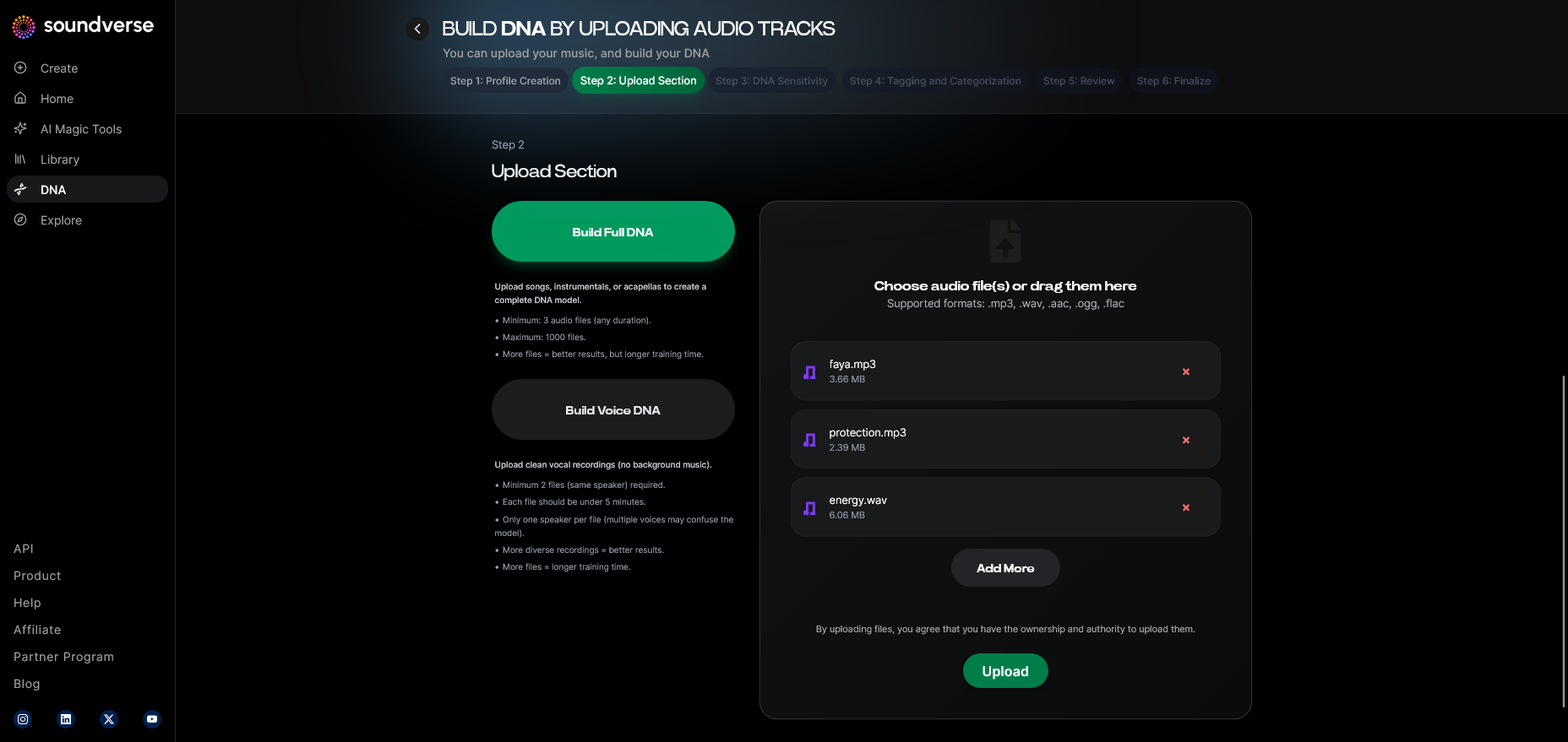 Upload Files — Bring Your Sound to Life