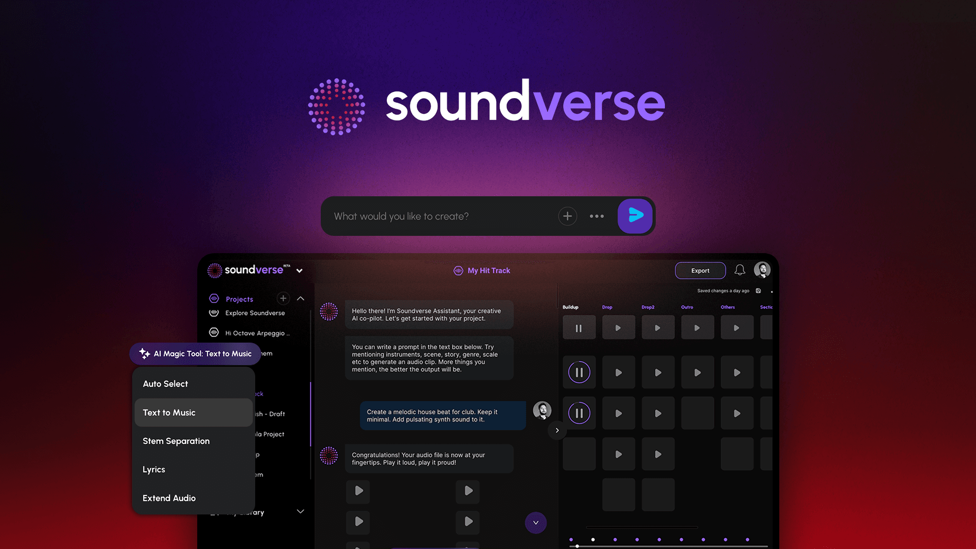 Music creator AI tool 
