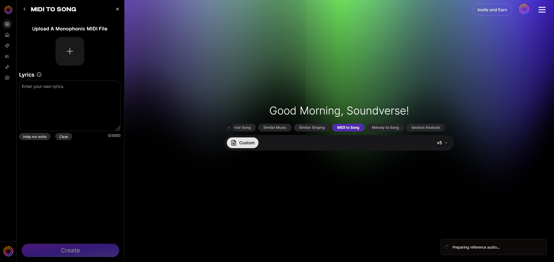 Feature Overview — Access MIDI to Song Generator