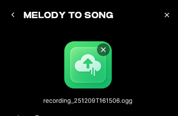 Melody Input — Context: Record or Upload Melody