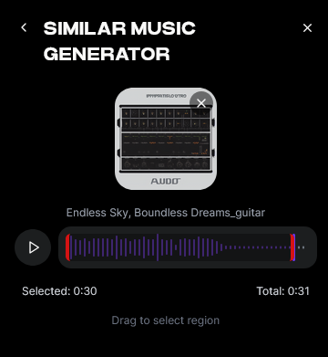 Upload a Reference Music Track