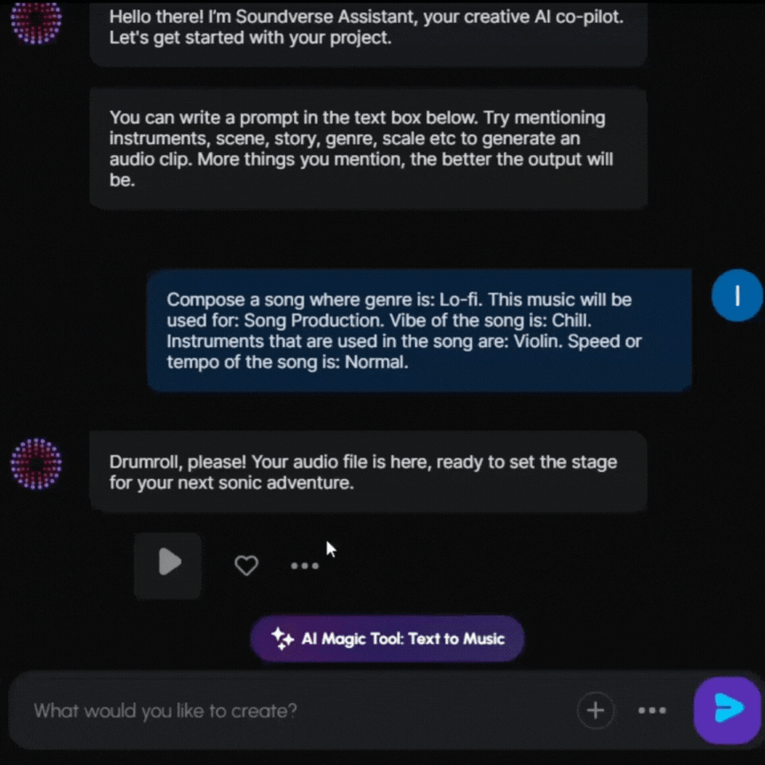 Soundverse Extend Music AI Magic Tool
