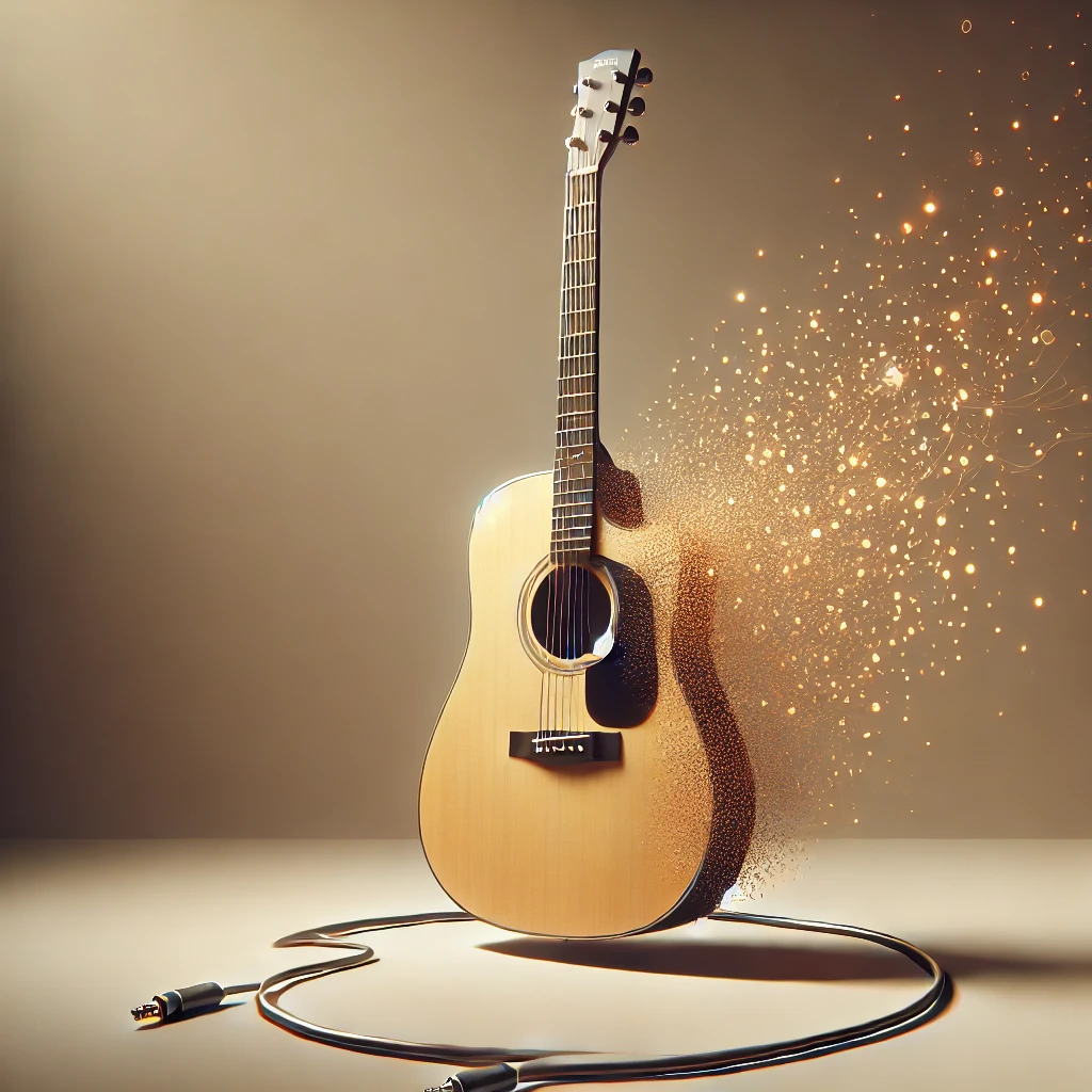 guitar floating in neutral space.webp